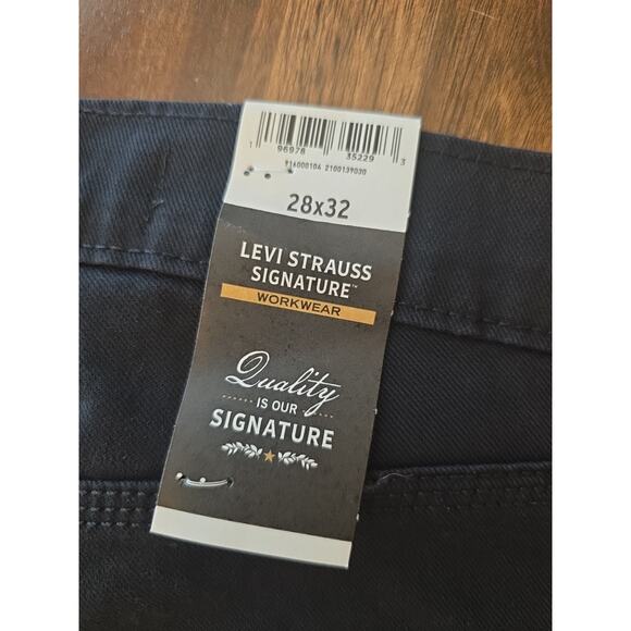 Levi Strauss Signature Workwear Men's 28x32 Black Canvas Utility Pants NWT - Picture 4 of 9